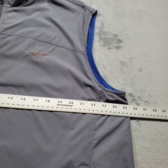 Greg Norman Reversable Insulated Full Zip Vest 4 Pockets Gray Blue Men Sz L - Picture 11 of 13